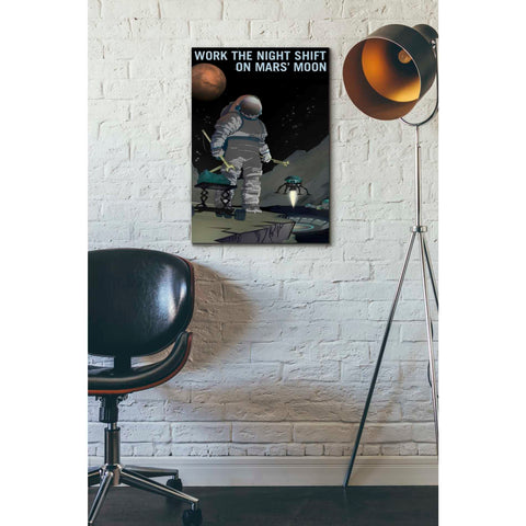 Image of 'Mars Explorer Series: Work The Night Shift" Space Canvas Wall Art,18 x 26