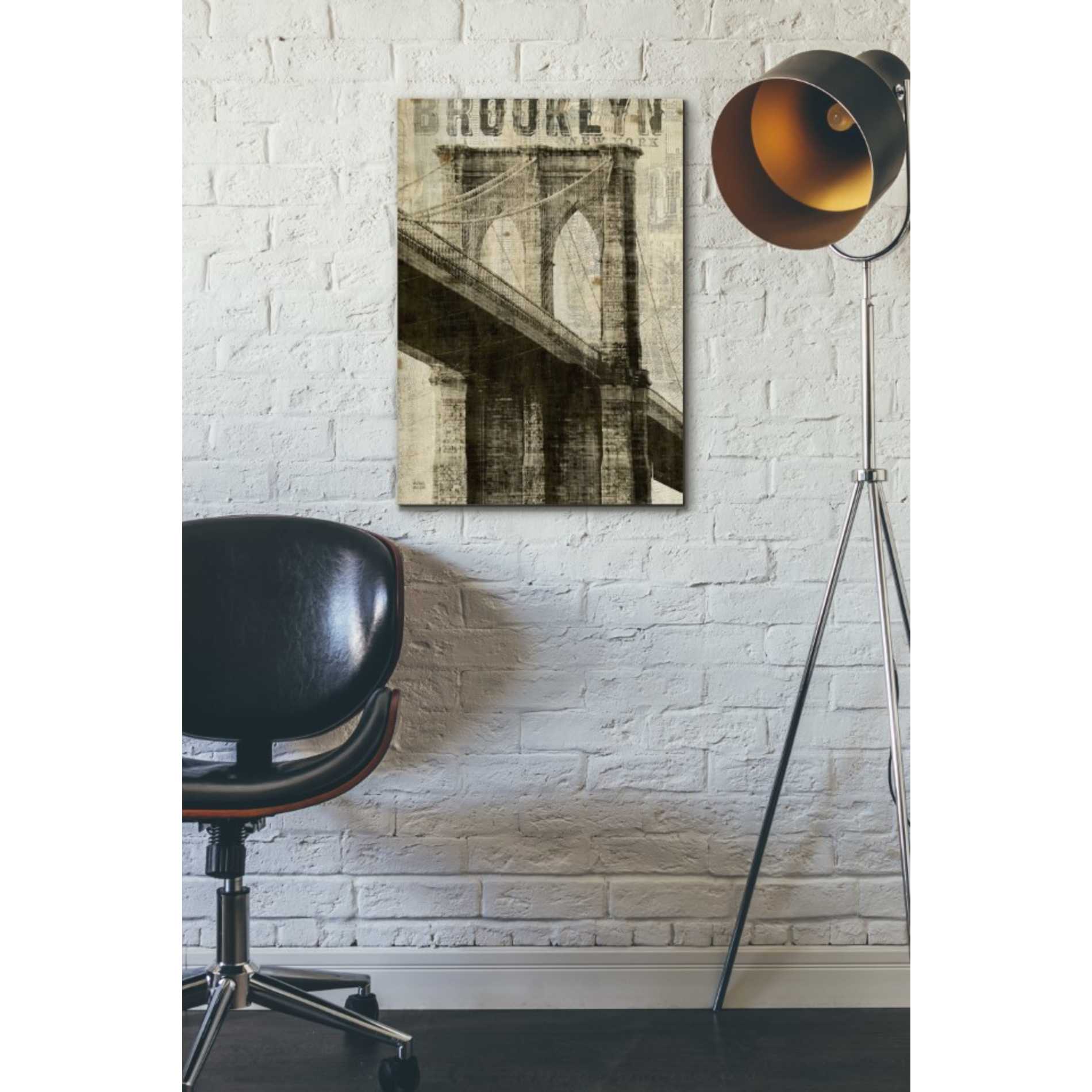 'Vintage NY Brooklyn Bridge' by Michael Mullan, Canvas Wall Art,18 x 26