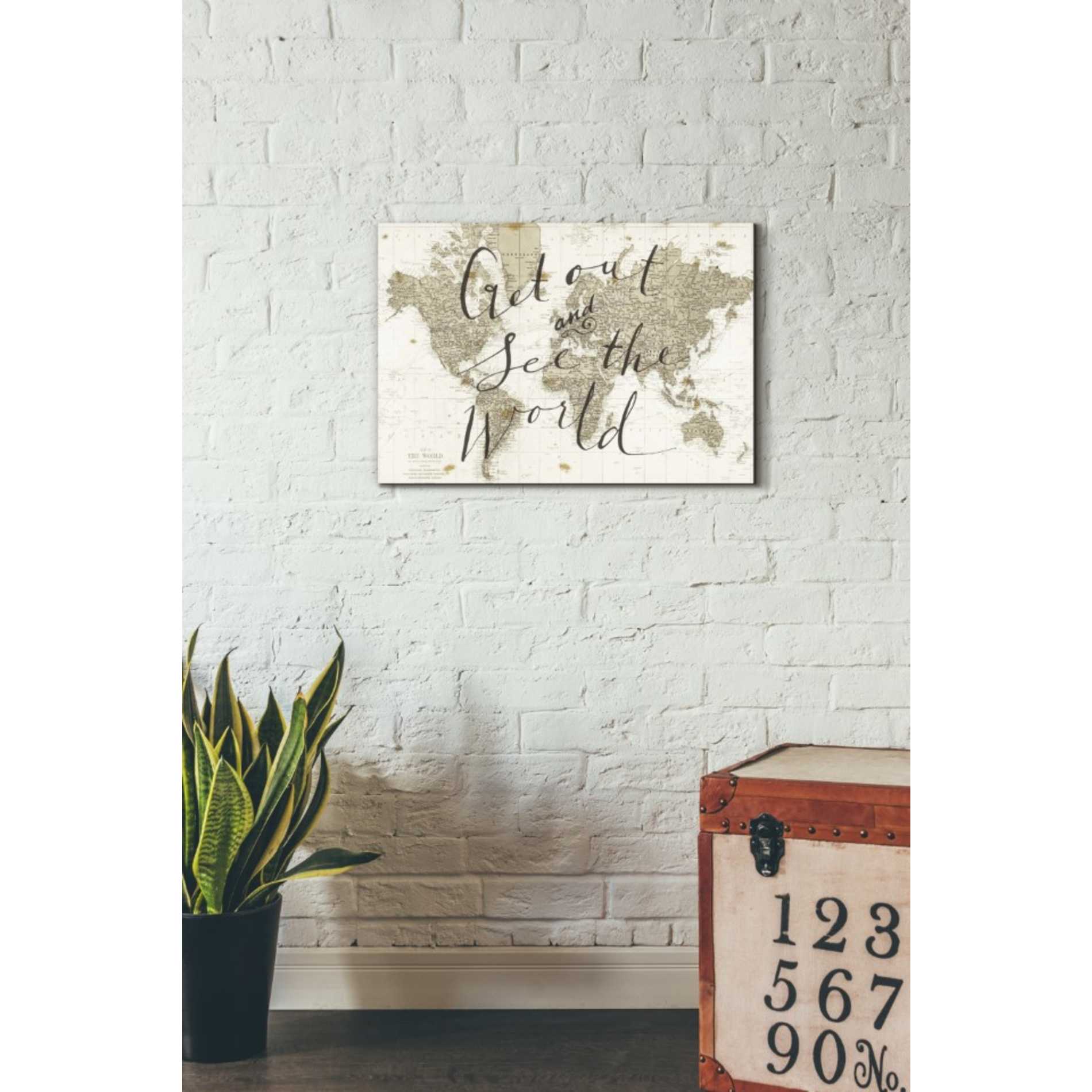 'Get Out and See the World' by Sara Zieve Miller, Canvas Wall Art,26 x 18