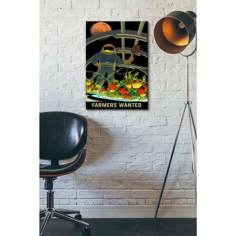 Image of 'Mars Explorer Series: Farmers Wanted' Canvas Wall Art,18 x 26