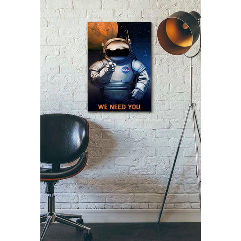 Image of 'Mars Explorer Series: We Need You' Canvas Wall Art,18 x 26