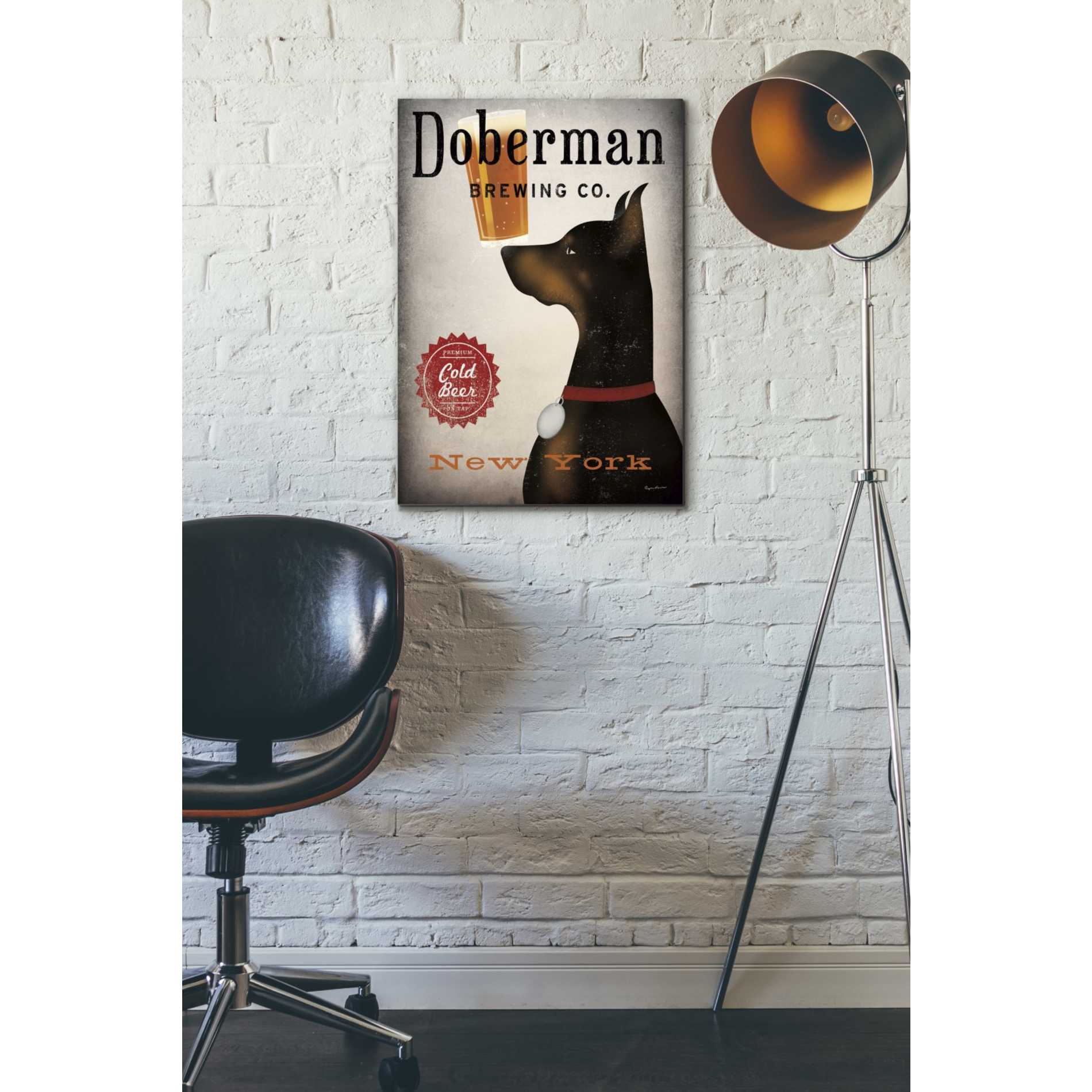 'Doberman Brewing Company NY' by Ryan Fowler, Canvas Wall Art,18 x 26