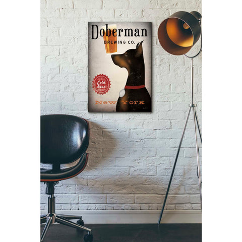Image of 'Doberman Brewing Company NY' by Ryan Fowler, Canvas Wall Art,18 x 26