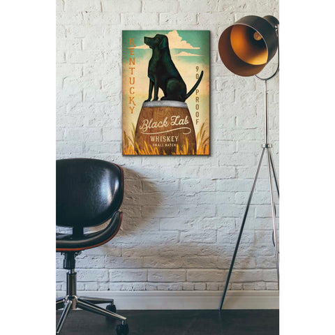 Image of 'Black Lab Whiskey Kentucky Crop' by Ryan Fowler, Canvas Wall Art,18 x 26