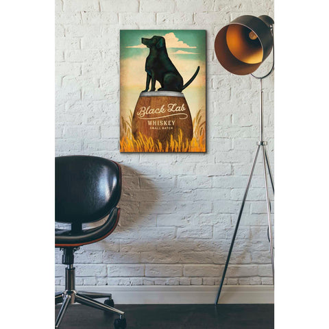 Image of 'Black Lab Whiskey' by Ryan Fowler, Canvas Wall Art,18 x 26