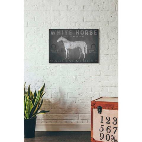 Image of 'White Horse with Words' by Ryan Fowler, Canvas Wall Art,18 x 26