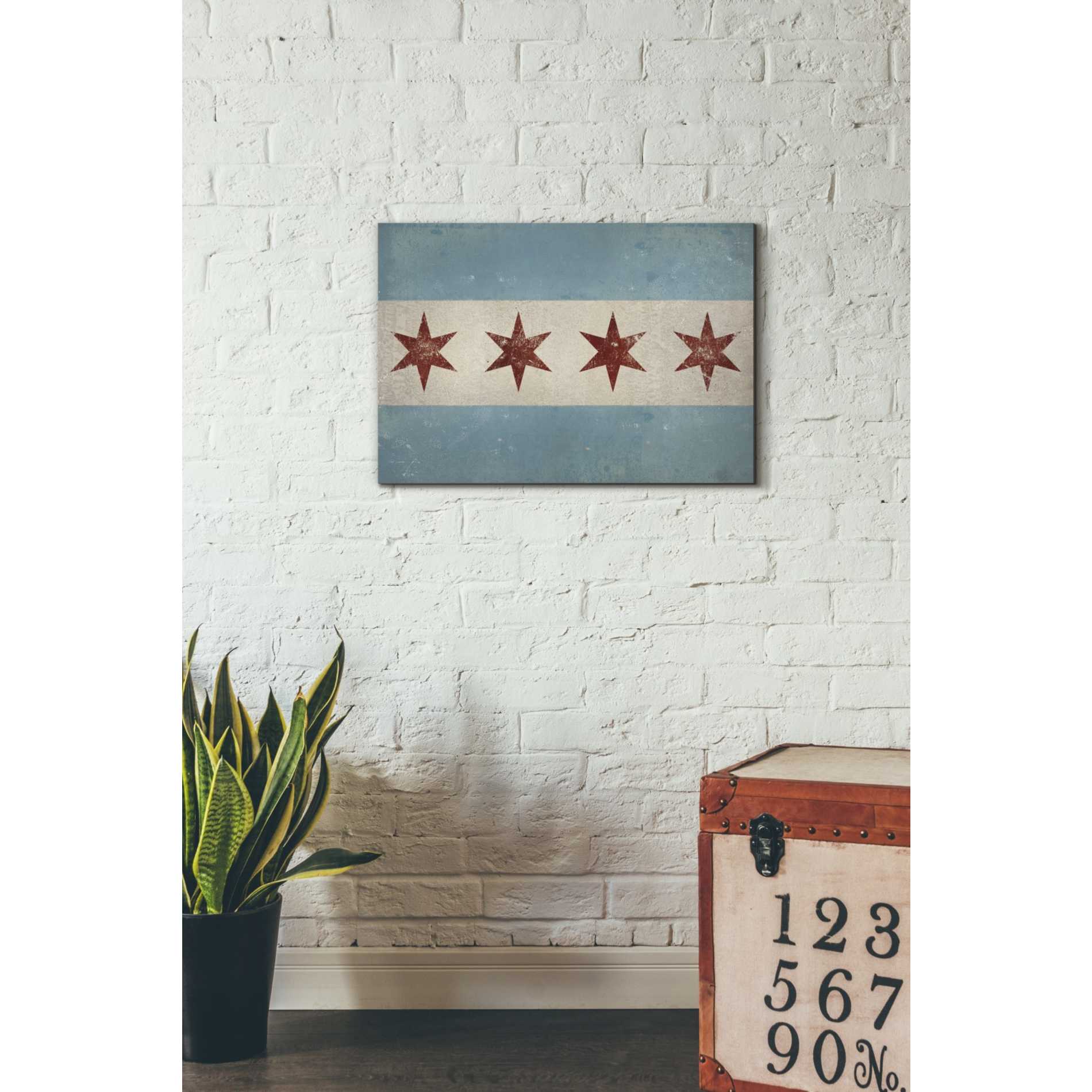 'Chicago Flag' by Ryan Fowler, Canvas Wall Art,18 x 26