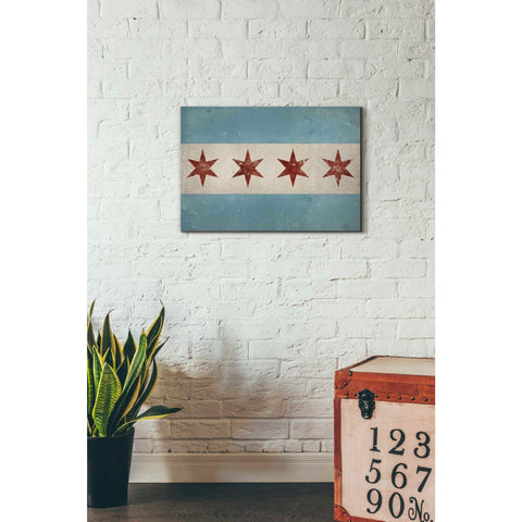 Image of 'Chicago Flag' by Ryan Fowler, Canvas Wall Art,18 x 26