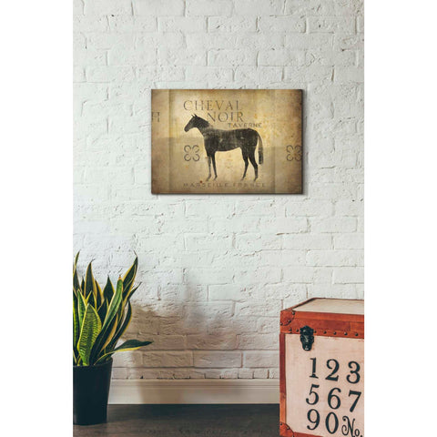 Image of 'Cheval Noir v4' by Ryan Fowler, Canvas Wall Art,18 x 26