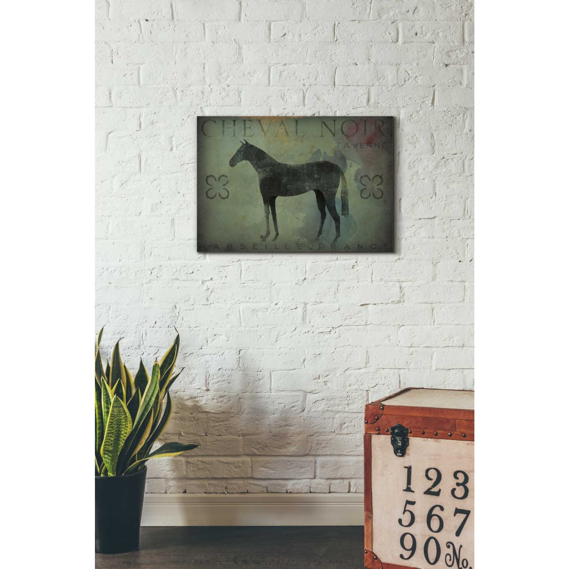 'Cheval Noir v1' by Ryan Fowler, Canvas Wall Art,18 x 26