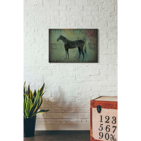 Image of 'Cheval Noir v1' by Ryan Fowler, Canvas Wall Art,18 x 26