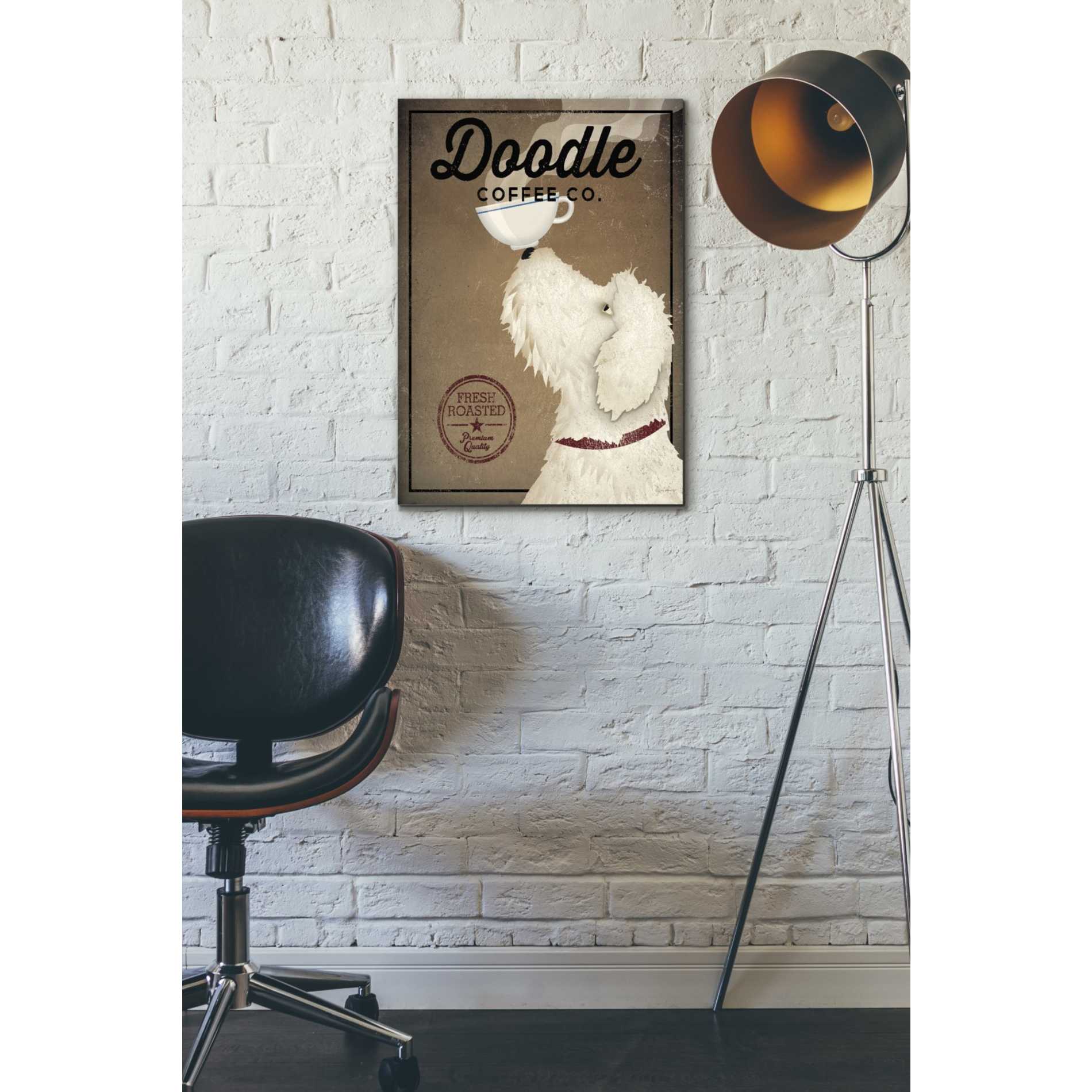 'Doodle Coffee' by Ryan Fowler, Canvas Wall Art,18 x 26