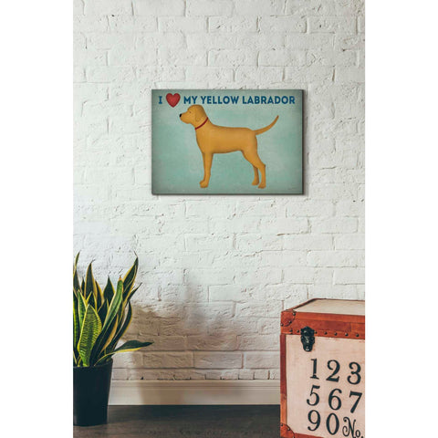 Image of 'Golden Dog Love I' by Ryan Fowler, Canvas Wall Art,18 x 26