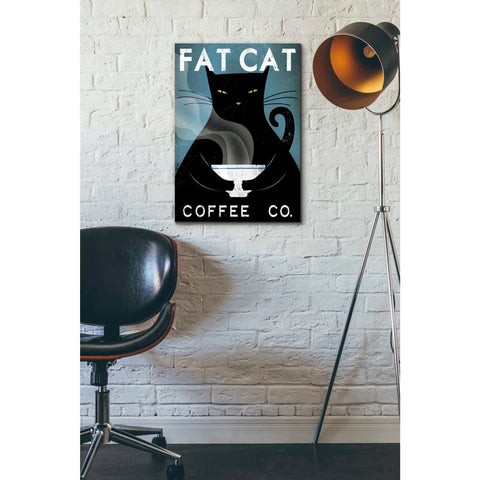Image of 'Cat Coffee no City' by Ryan Fowler, Canvas Wall Art,18 x 26