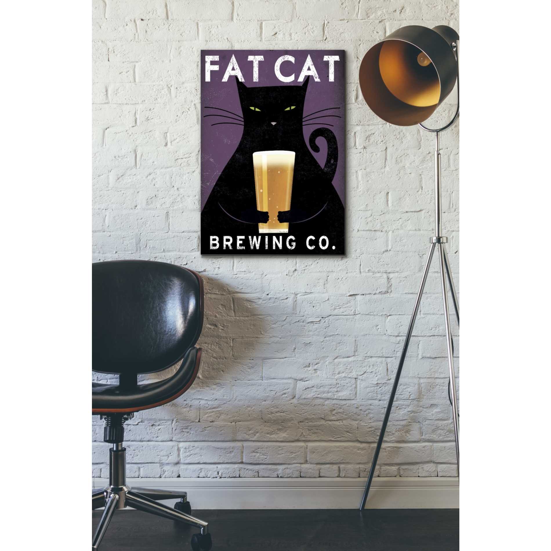'Cat Brewing no City' by Ryan Fowler, Canvas Wall Art,18 x 26