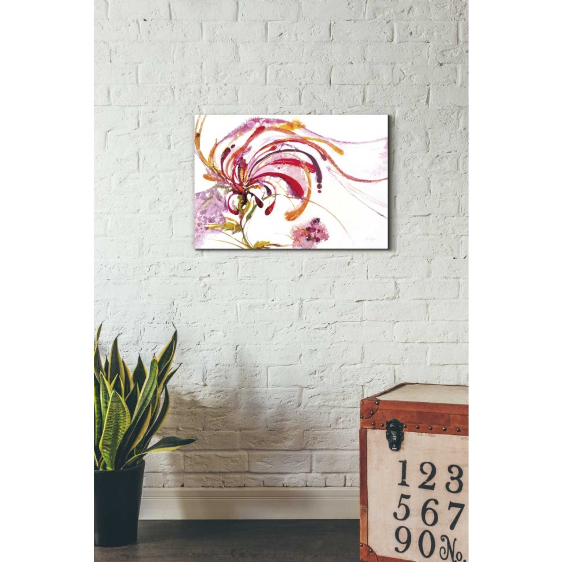 'Moving and Shaking Bright on White Crop' by Jan Griggs, Giclee Canvas Wall Art