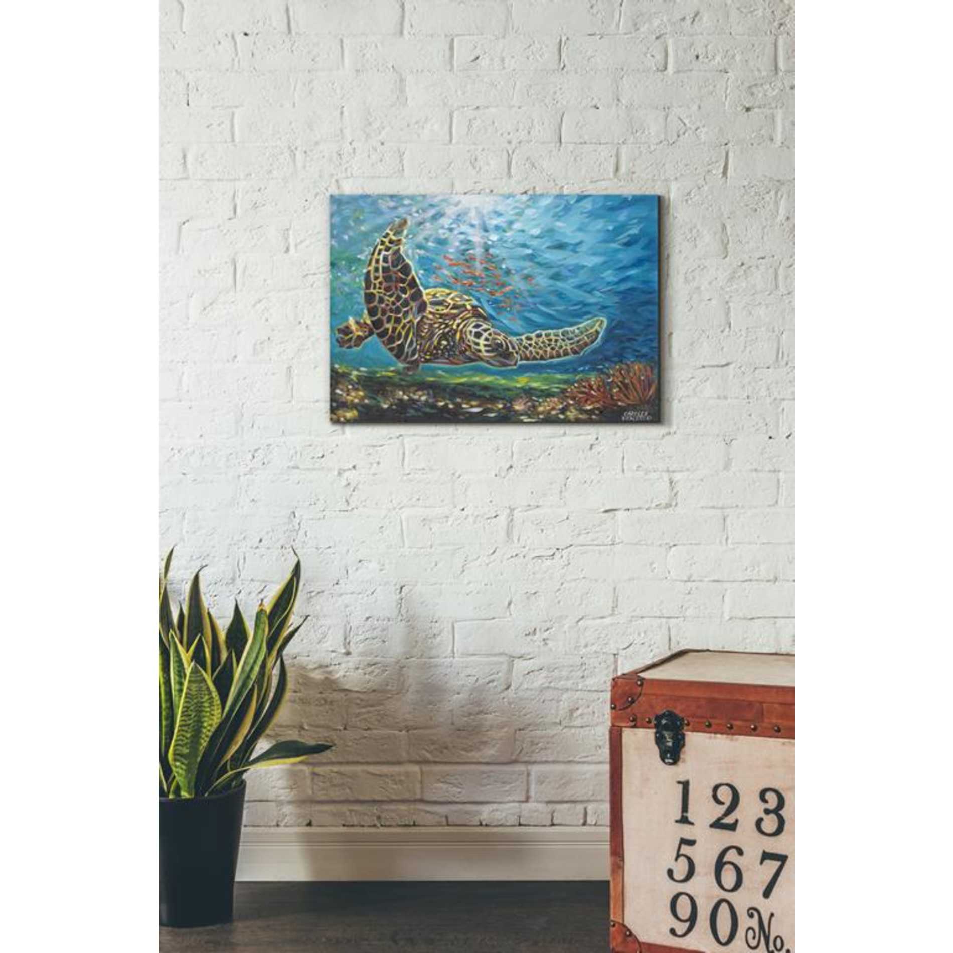 'Deep Sea Swimming I' by Carolee Vitaletti Giclee Canvas Wall Art