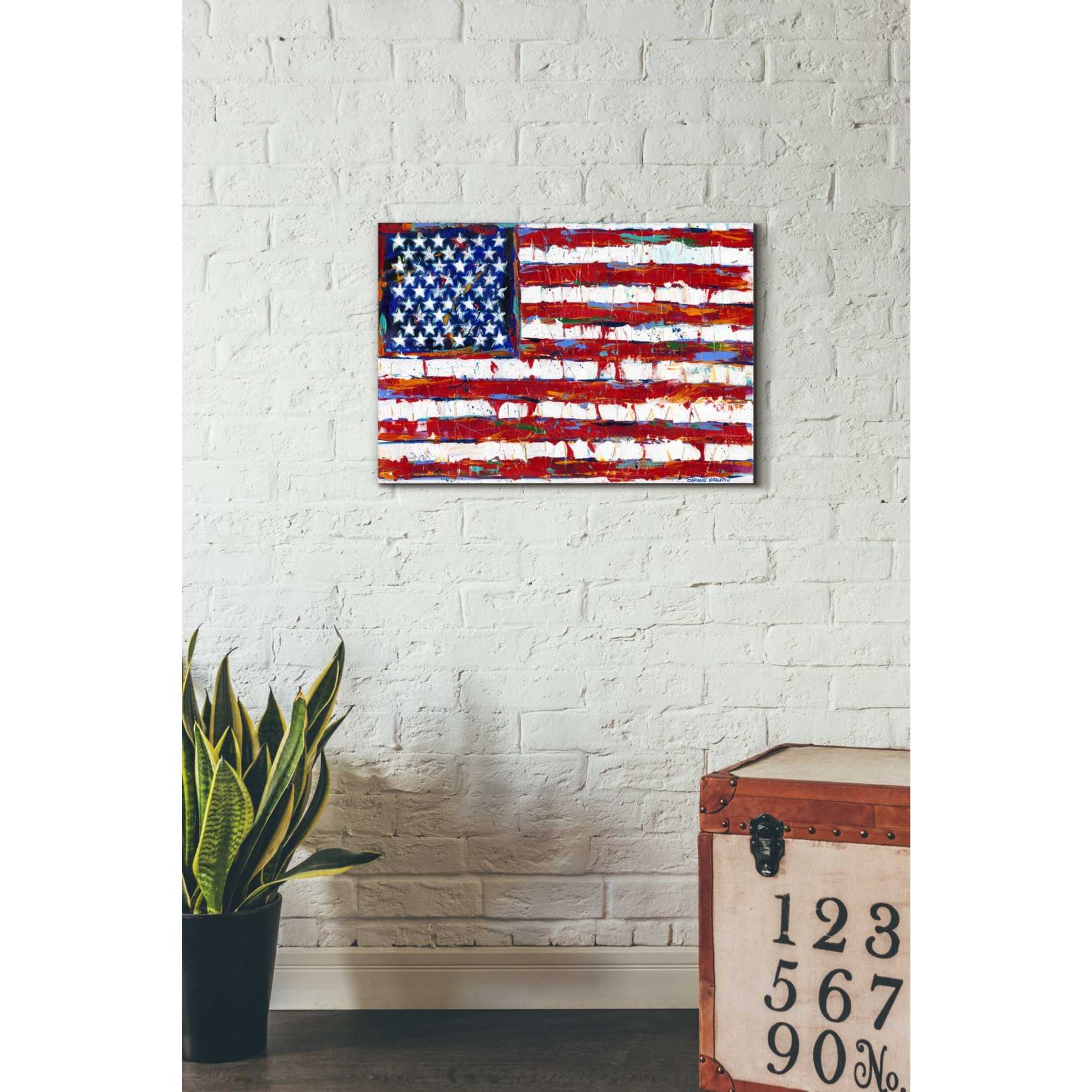 'Dramatic Stars & Stripes' by Carolee Vitaletti Giclee Canvas Wall Art