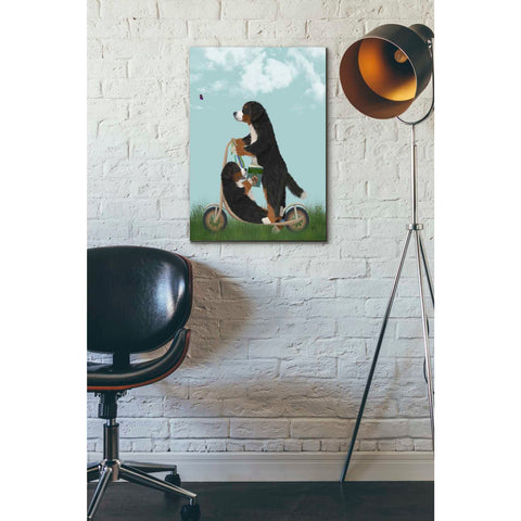 Image of 'Bernese Scooter' by Fab Funky Giclee Canvas Wall Art