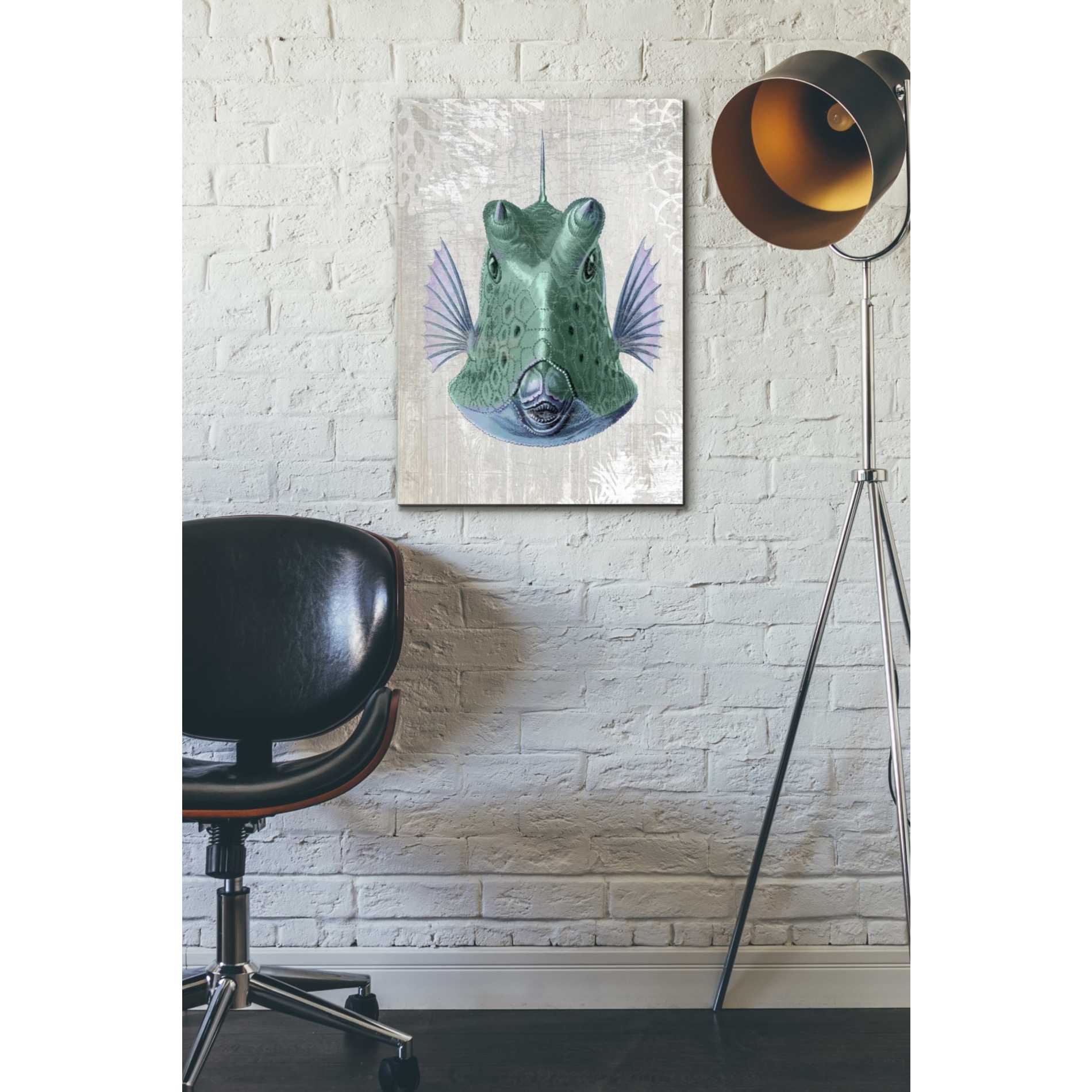 'Cowfish' by Fab Funky Giclee Canvas Wall Art