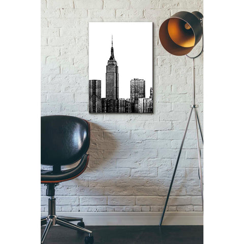 Image of 'NYC in Pure B&W XVIII' by Jeff Pica Canvas Wall Art,18 x 26