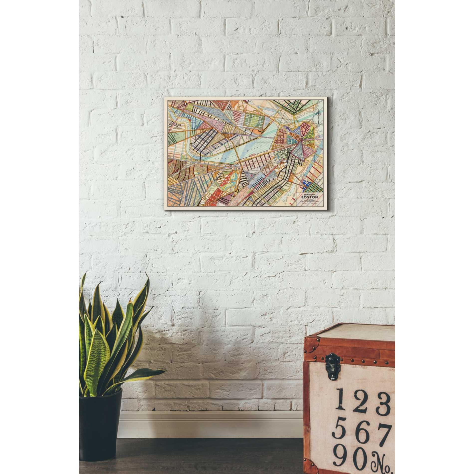 'Modern Map of Boston' by Nikki Galapon Giclee Canvas Wall Art
