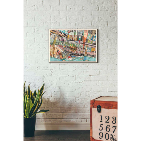 Image of 'Modern Map of Montreal' by Nikki Galapon Giclee Canvas Wall Art