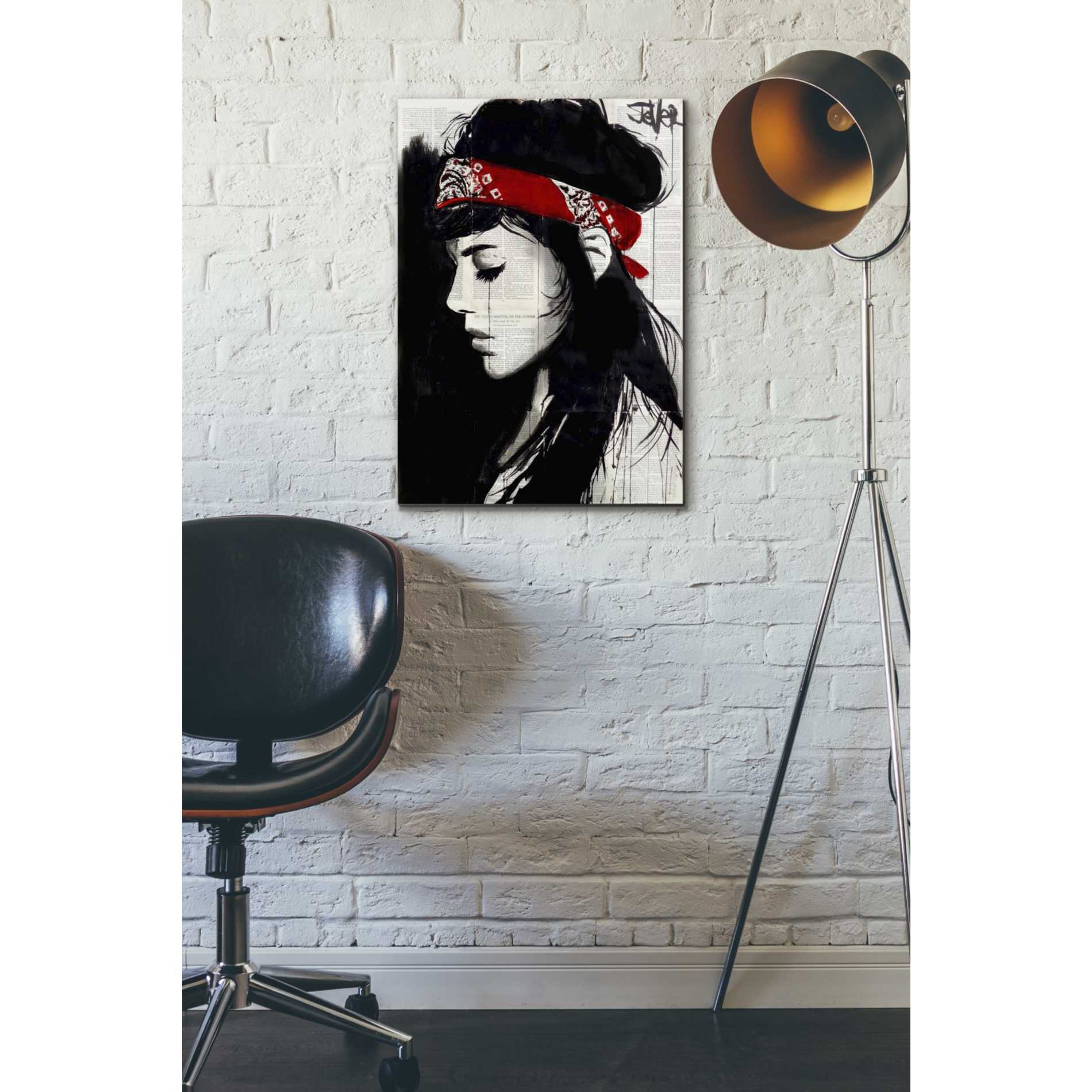 'Red Bandana' by Loui Jover, Canvas Wall Art,18 x 26