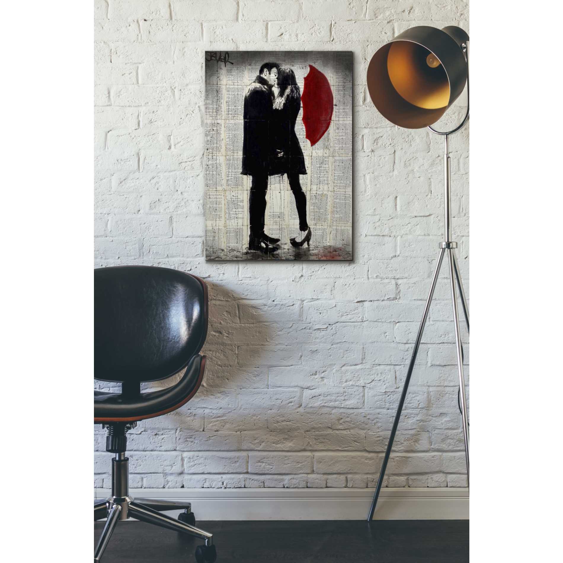 'Winters Kiss' by Loui Jover, Canvas Wall Art,18 x 26