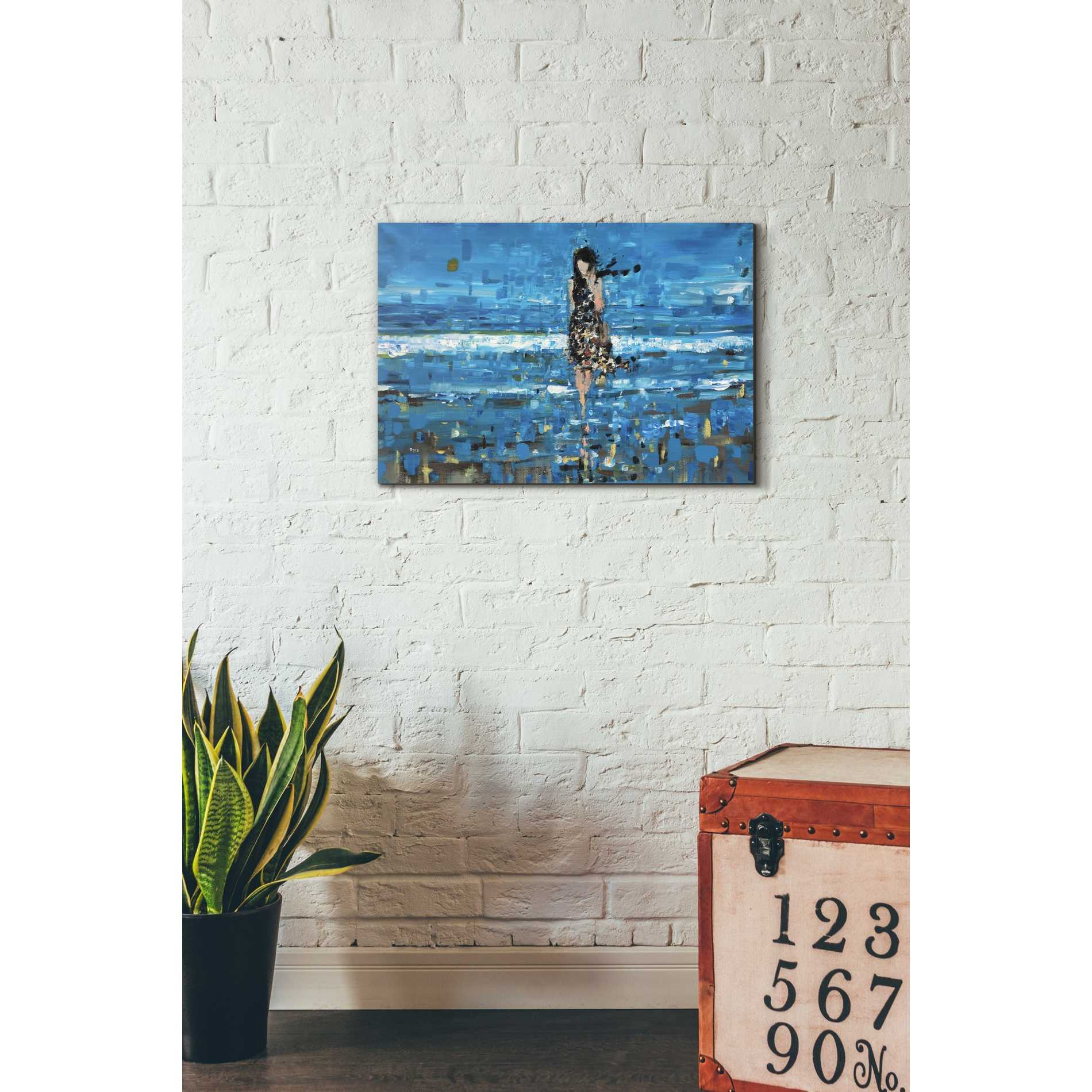 'The Sea' by Oscar Alvarez Pardo, Canvas Wall Art,18 x 26