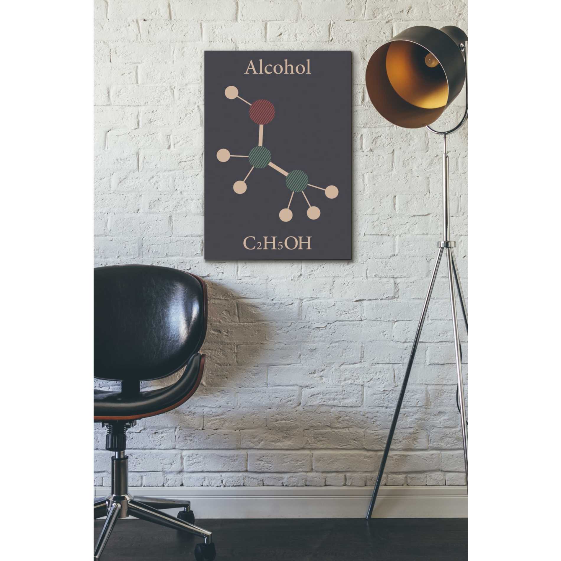 'Alcohol Molecule' Canvas Wall Art,18 x 26