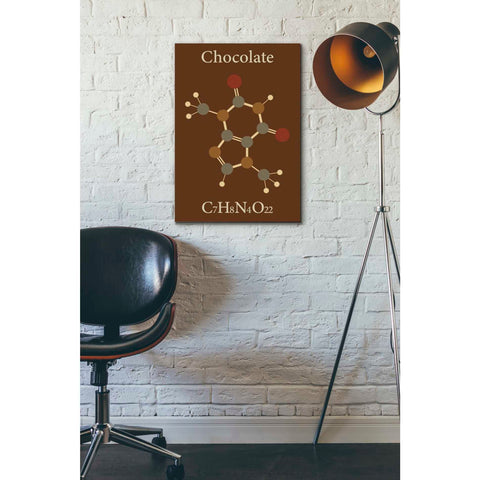 Image of 'Chocolate Molecule' Canvas Wall Art,18 x 26