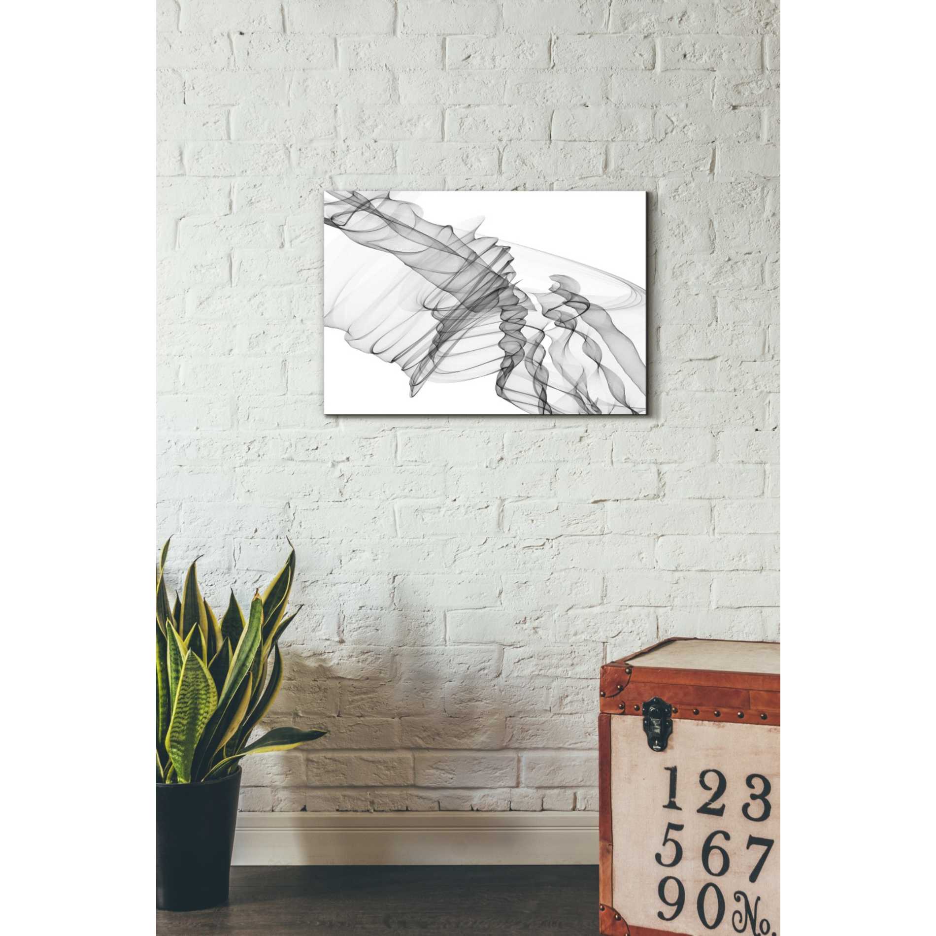 'Abstract Black and White 19-22-36' by Irena Orlov, Canvas Wall Art,26 x 18