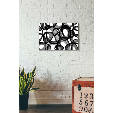 Image of 'Abstract Black and White 2015' by Irena Orlov, Canvas Wall Art,26 x 18