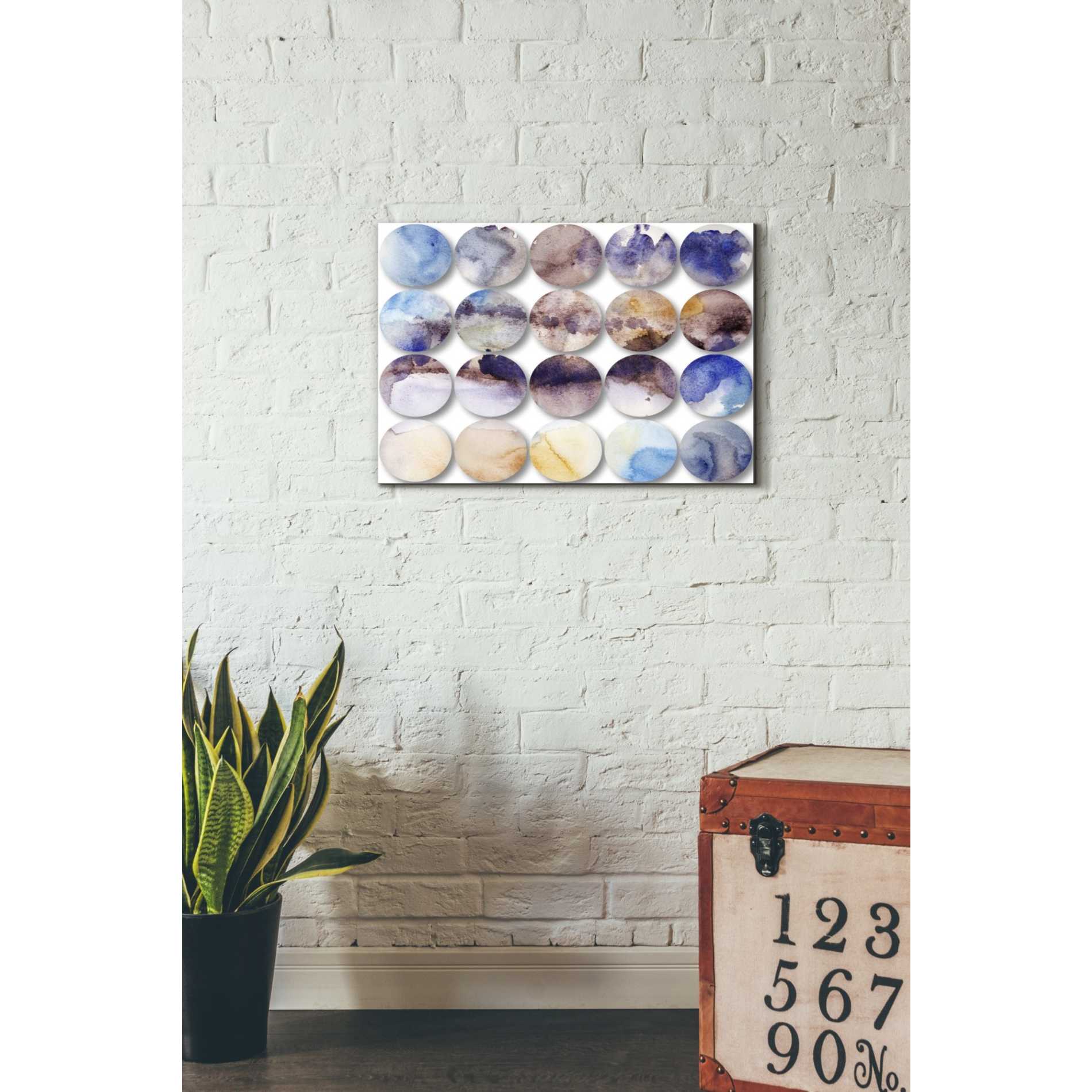 'Watercolor Colorful Circles 4' by Irena Orlov, Canvas Wall Art,26 x 18