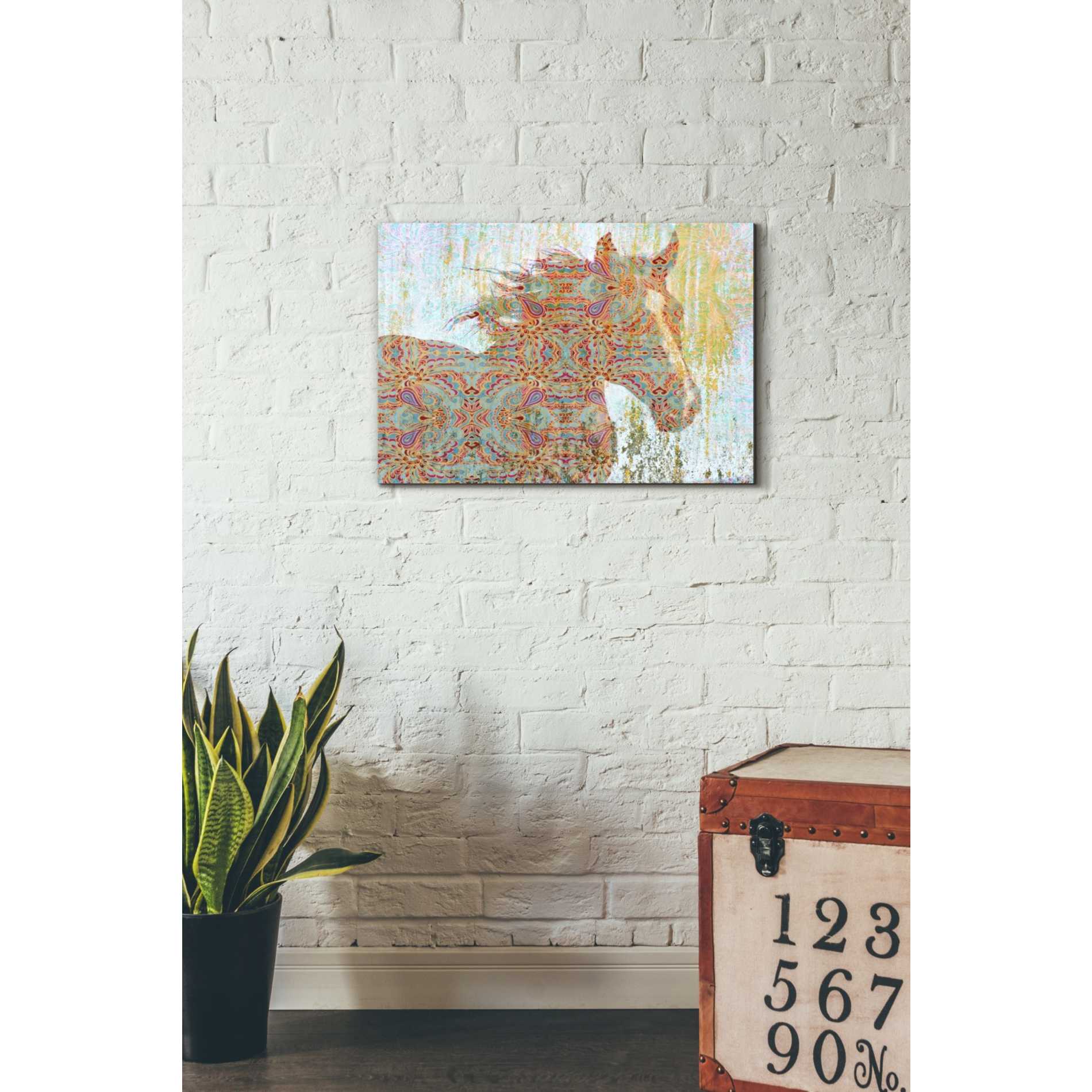 'Pattern Horse' by Irena Orlov, Canvas Wall Art,26 x 18