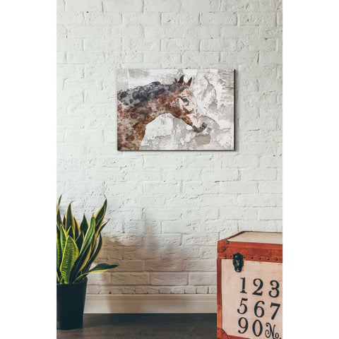 Image of 'Rustic Brown Horse' by Irena Orlov, Canvas Wall Art,26 x 18