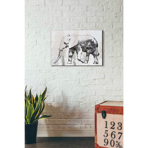 Image of 'Rustic Grey Elephant 2' by Irena Orlov, Canvas Wall Art,26 x 18