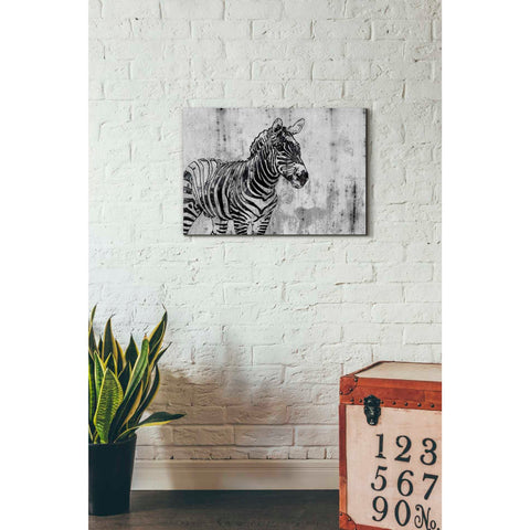 Image of 'Rustic Zebra 1' by Irena Orlov, Canvas Wall Art,26 x 18