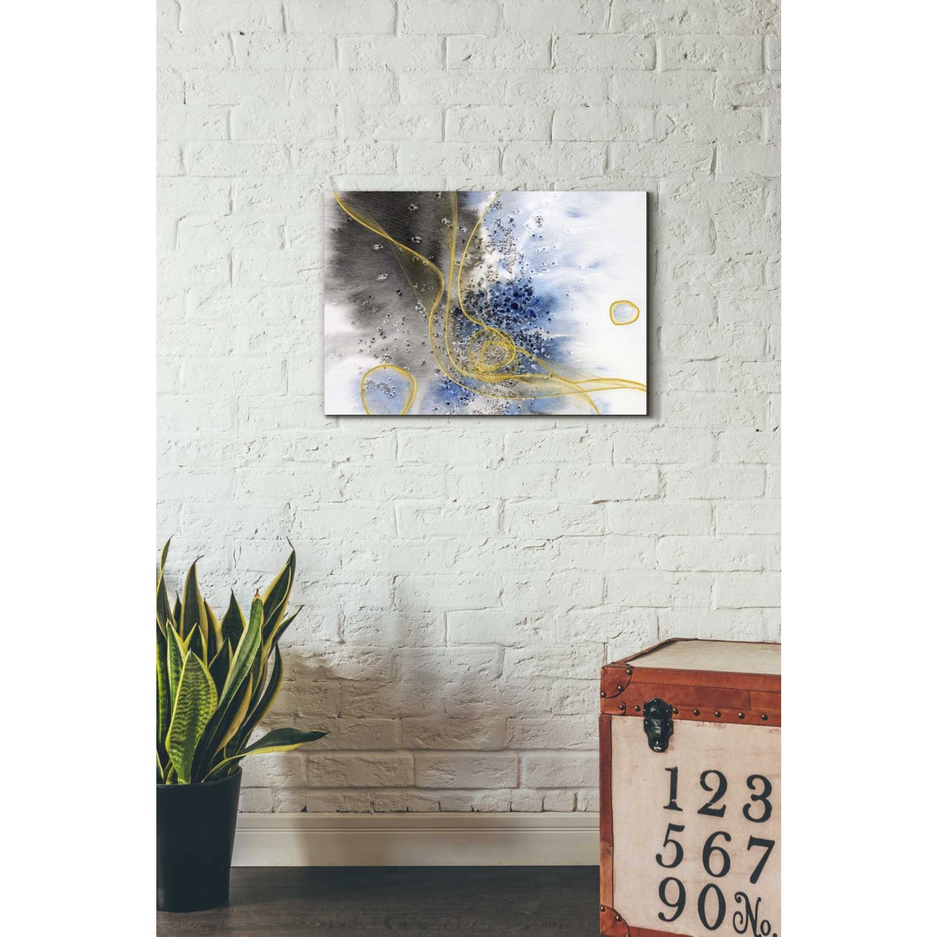 'Coastal Watercolor Abstract' by Irena Orlov, Canvas Wall Art,26 x 18