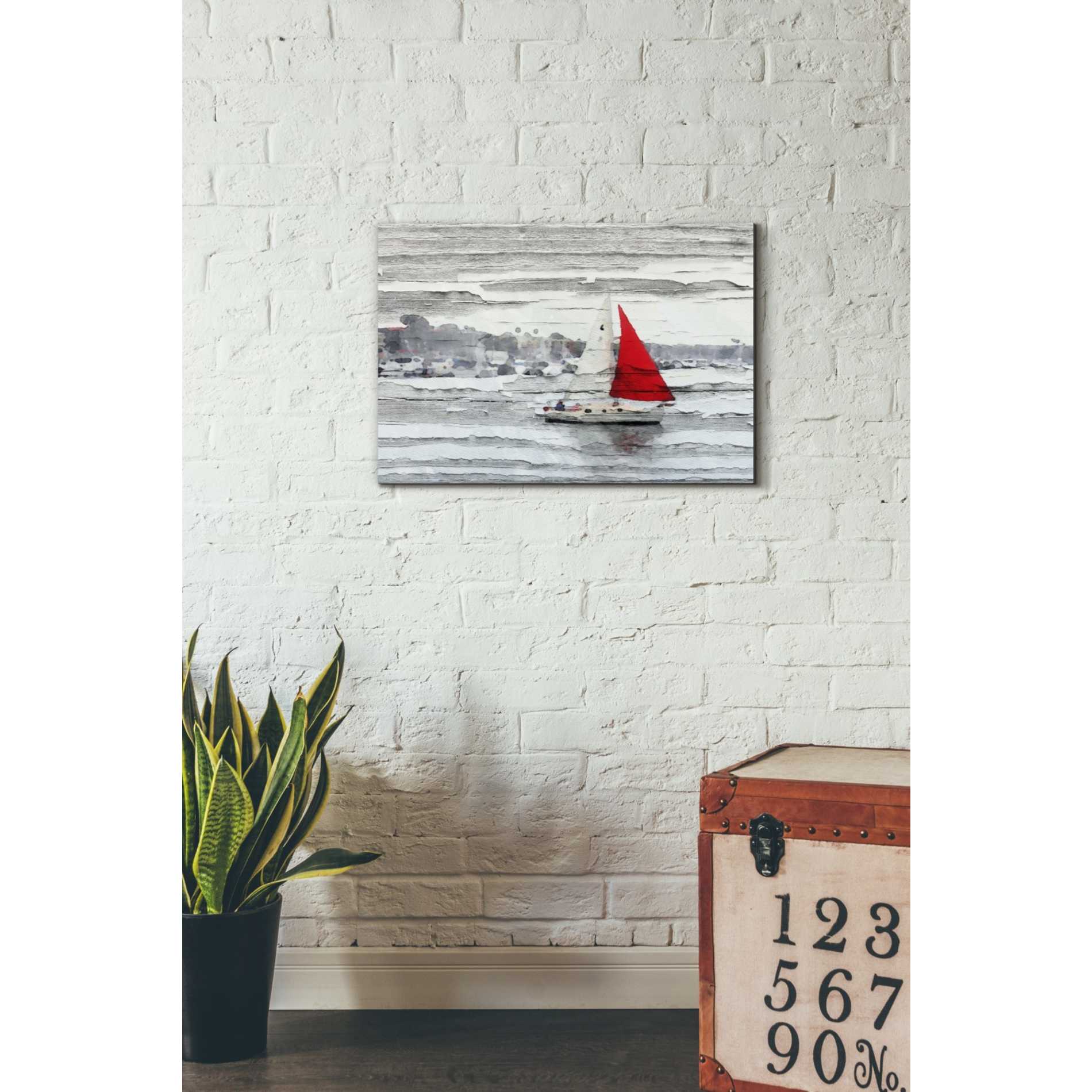 'Scarlet Sails' by Irena Orlov, Canvas Wall Art,26 x 18
