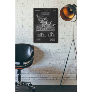 'Dentist Chair Blueprint Patent Chalkboard' Canvas Wall Art,18 x 26