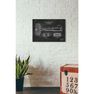 'Judge's Gavel Blueprint Patent Chalkboard' Canvas Wall Art,26 x 18