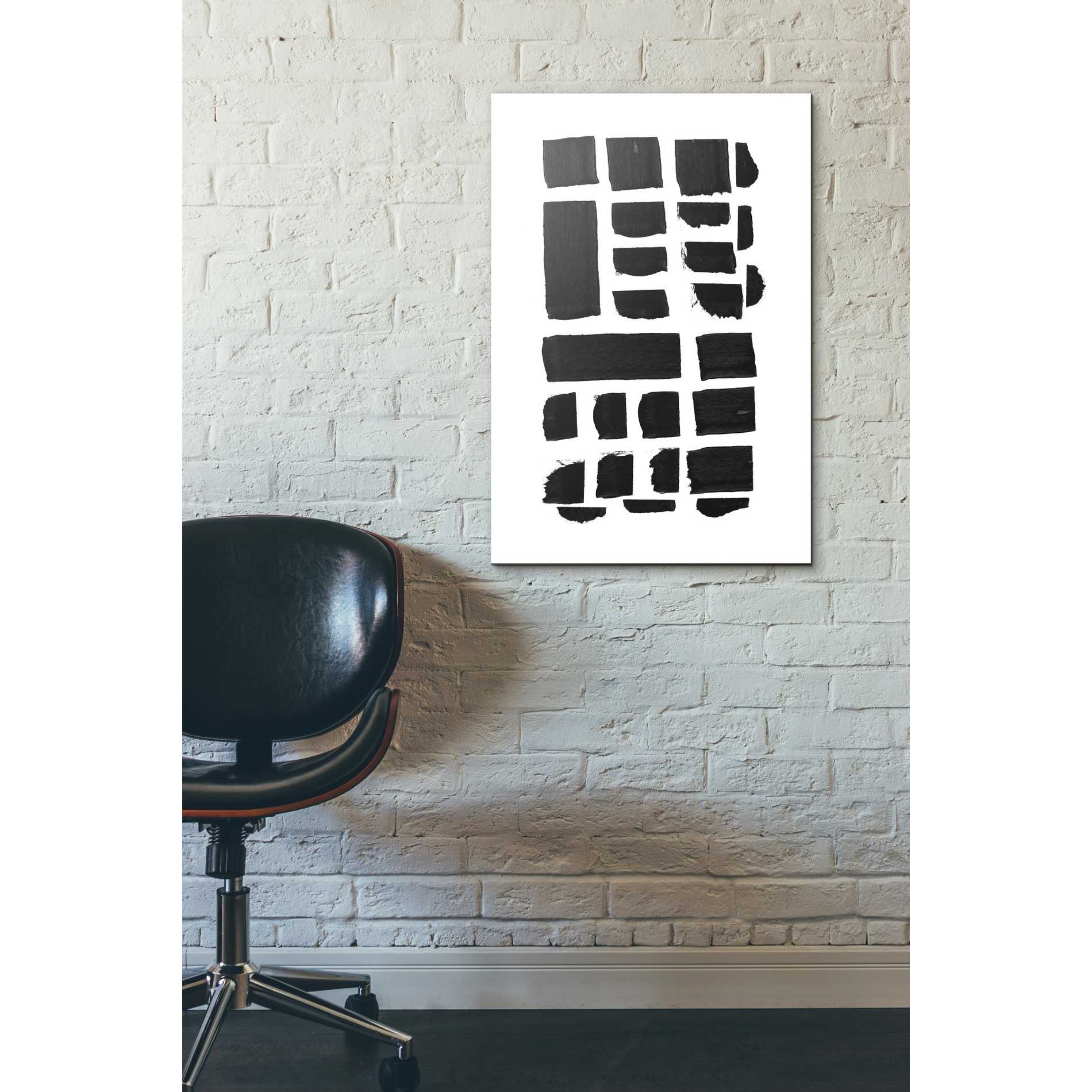 'Black and White Pattern II' by Linda Woods, Canvas Wall Art,18 x 26