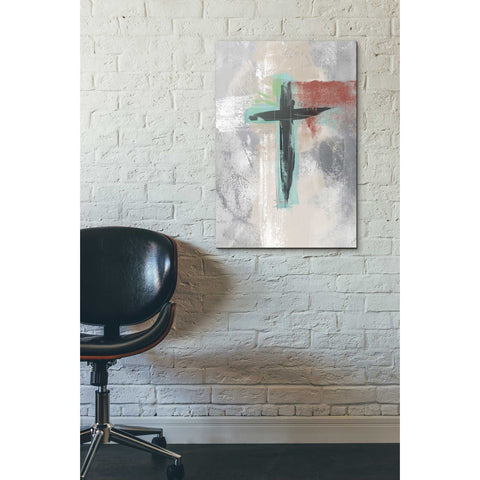 Image of 'Contemporary Cross III' by Linda Woods, Canvas Wall Art,18 x 26