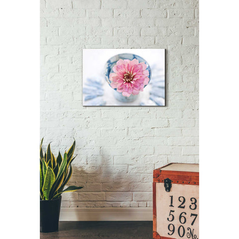 Image of 'Pink Flower in a sake Cup' by Elena Ray Canvas Wall Art,18 x 26