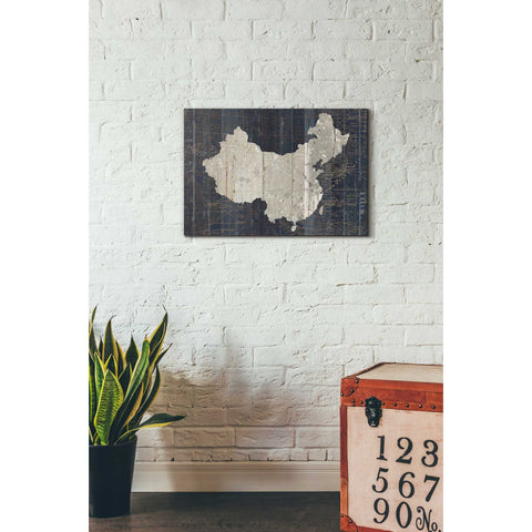 Image of 'Old World Map China' by Wild Apple Portfolio, Canvas Wall Art,18 x 26