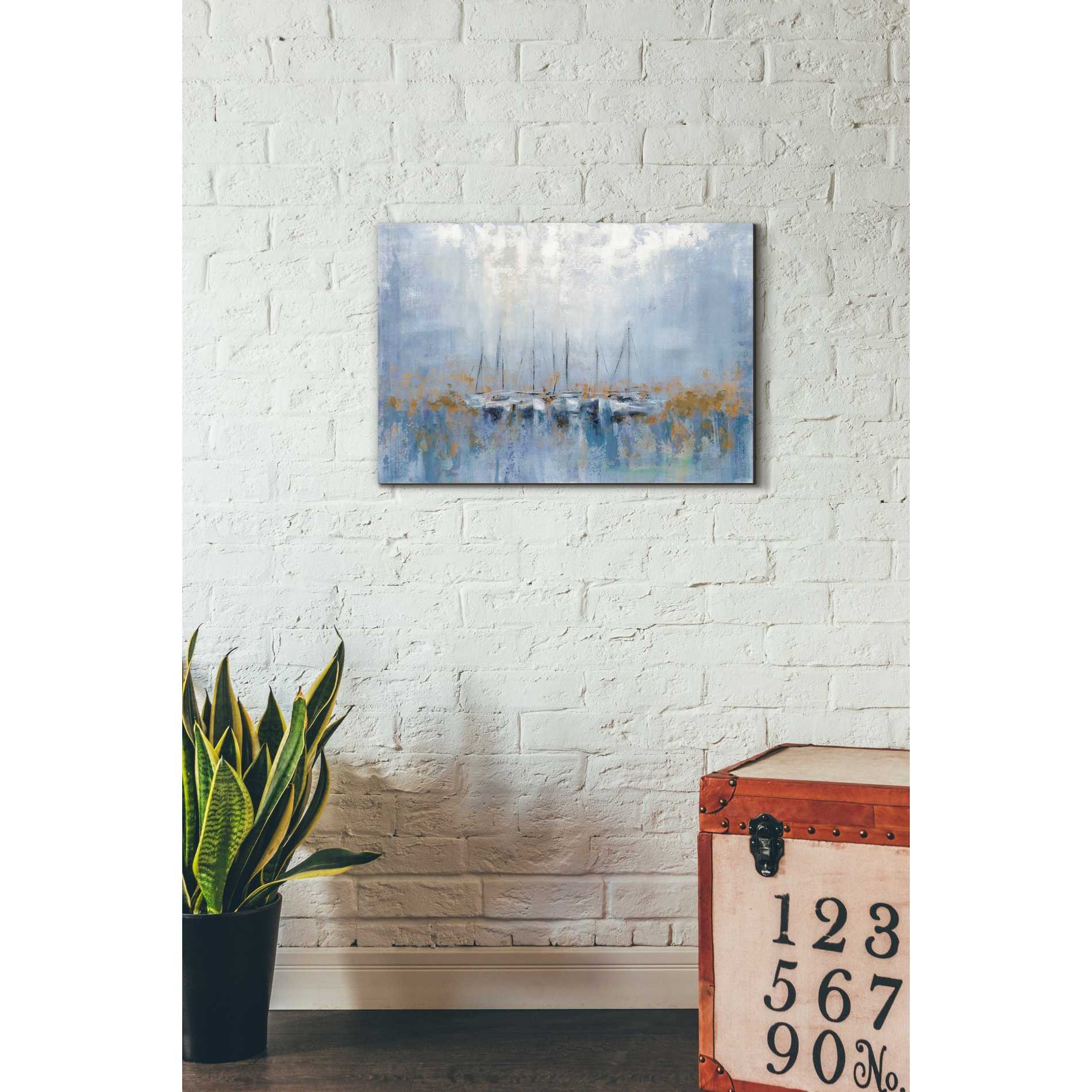 'Boats in the Harbor' by Silvia Vassileva, Canvas Wall Art,18 x 26