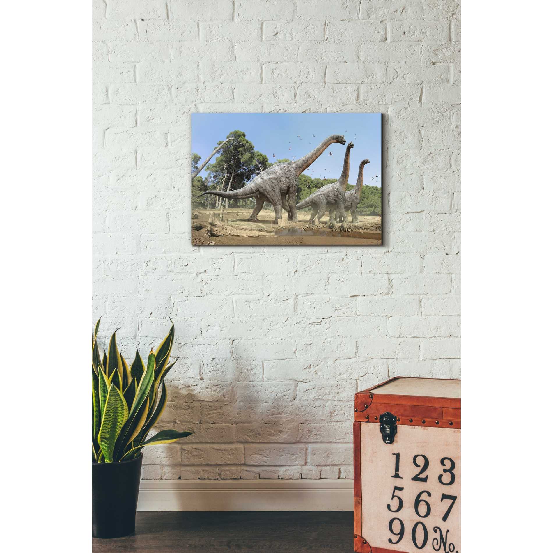 'Brachiosaurus' Canvas Wall Art,18 x 26