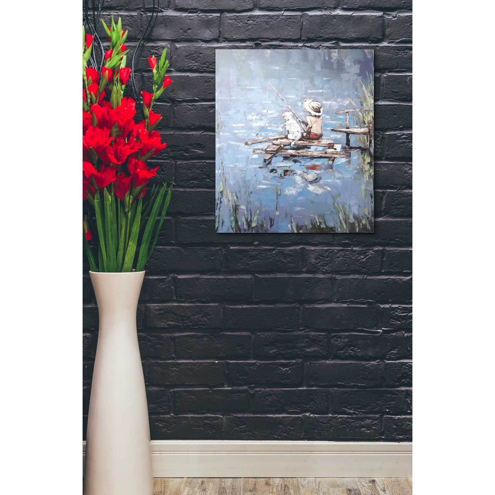 'Fishermen' by Alexander Gunin, Canvas Wall Art,20 x 24